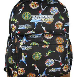 Beyblade Burst Spinner Top Allover Characters Anime Pattern School Book Bag Backpack