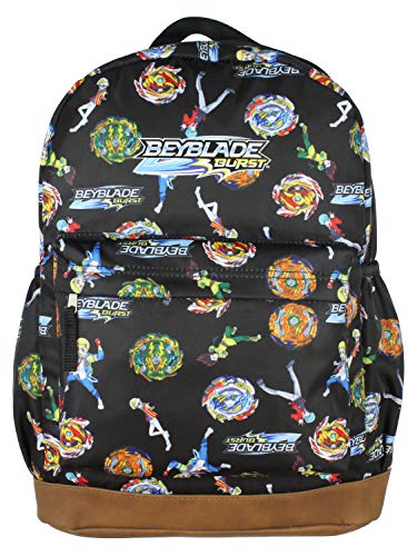 Beyblade Burst Spinner Top Allover Characters Anime Pattern School Book Bag Backpack