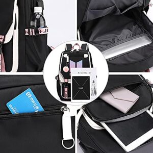 YX&ST Kpop BTS School Backpack Merchandise, Features USB and Audio Cable Interface Breakers, Suitable For Students, BTS Laptop Backpacks and Casual Backpack