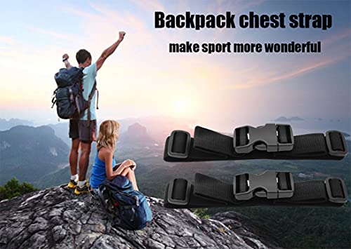 Sternum Strap for Backpacks, Backpack Chest Strap for Adults and Kids, 2 Pack Heavy Duty Adjustable Outdoor Backpack Accessories with Quick Release Buckle for Hiking Climbing Riding Runing and Blower