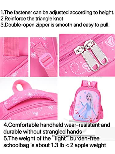 Schoolbags, primary school students, girls, kindergarten girls, kids backpacks (Pink)