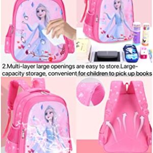 Schoolbags, primary school students, girls, kindergarten girls, kids backpacks (Pink)