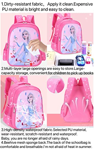 Schoolbags, primary school students, girls, kindergarten girls, kids backpacks (Pink)