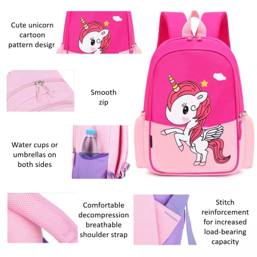 POWOFUN Kids Preschool Kindergarten Backpack Lightweight Cool Cute Cartoon Travel Backpack With Lunch Bag For Boys Girls