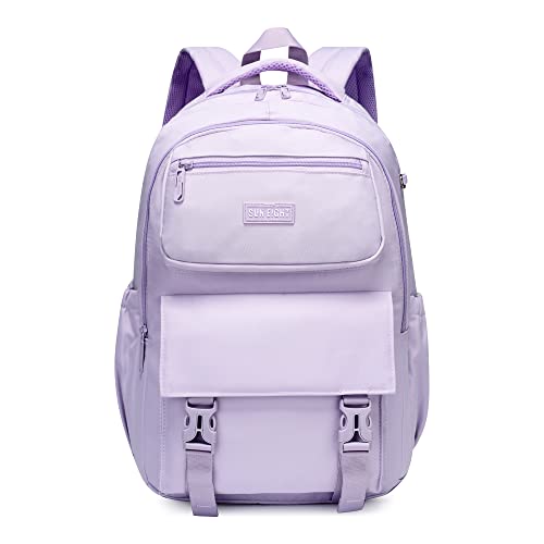 Reqinqin Kids Backpack Boys And Girls Backpack Purple Waterproof School Backpack Suitable for Age for Over 6 Years old Lightweight Purple Travel Toddler Backpack（Purple ）
