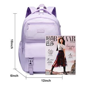 Reqinqin Kids Backpack Boys And Girls Backpack Purple Waterproof School Backpack Suitable for Age for Over 6 Years old Lightweight Purple Travel Toddler Backpack（Purple ）