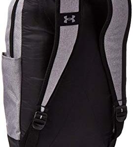 Under Armour Unisex's Patterson Sports Backpack Water Repellent Gym Rucksack with Adjustable Straps, Bag with Storage Slot for Laptops and Tablets, Steel Medium Heather/Black/White (035), One Size