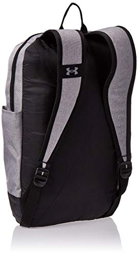 Under Armour Unisex's Patterson Sports Backpack Water Repellent Gym Rucksack with Adjustable Straps, Bag with Storage Slot for Laptops and Tablets, Steel Medium Heather/Black/White (035), One Size