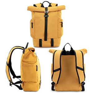 LYKNYA - Travel Backpack - Waterproof Backpack & Ultra Lightweight - Rolltop Backpack - Ecofriendly - Outdoor Backpack