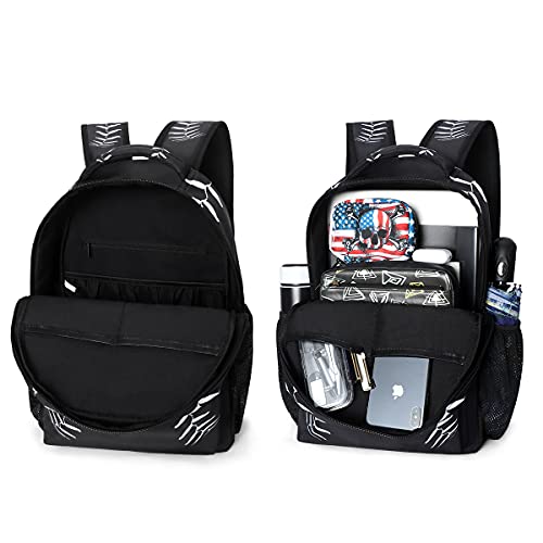 Oarencol Baseball Sport Softball American Backpacks School Book Travel College Shoulder Bag for Women Girls Men Boys