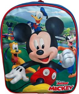 ruz mickey mouse toddle boy 12 inch mini backpack (blue-red)
