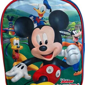 Ruz Mickey Mouse Toddle Boy 12 Inch Mini Backpack (Blue-Red)