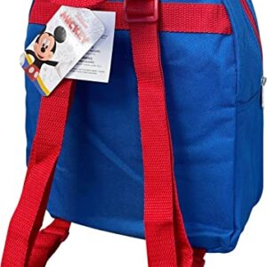 Ruz Mickey Mouse Toddle Boy 12 Inch Mini Backpack (Blue-Red)