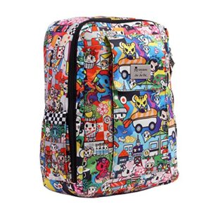 JuJuBe | MiniBe Lightweight School Backpack, Travel-Friendly, Organization Pockets | Kids or Adults | Tokidoki | Sushi Cars