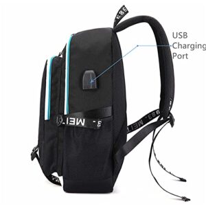 KBIKO-zxl Boys Cristiano Ronaldo Backpack-Durable School Bookbag Lightweight Laptop Knapsack with USB Charging Port