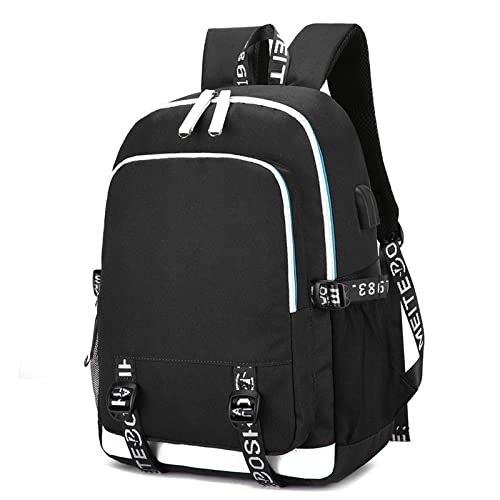 KBIKO-zxl Boys Cristiano Ronaldo Backpack-Durable School Bookbag Lightweight Laptop Knapsack with USB Charging Port