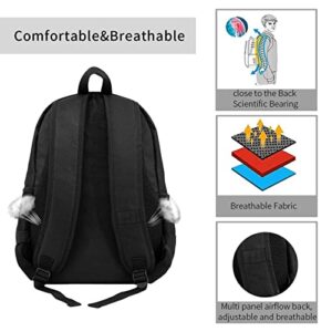 ANGRUI78 Simple Backpack Large Capacity Laptop Bag Casual Backpack Travel Backpack Black, One Size