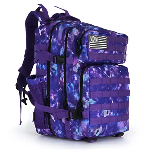 KXBUNQD Casual Daypack Lightweight School Bag for Men Women Travel Rucksack Large Outdoor Waterproof BackPack with Molle System