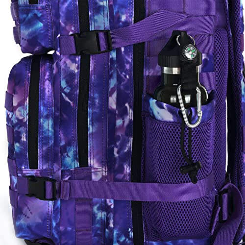 KXBUNQD Casual Daypack Lightweight School Bag for Men Women Travel Rucksack Large Outdoor Waterproof BackPack with Molle System
