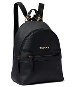 tommy hilfiger kendall ii medium dome backpack saffiano pvc black one size