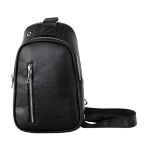 TITILT Leather Sling Bag for Men Chest Bag Waterproof and Multifunctional Comfortable Casual Daypack