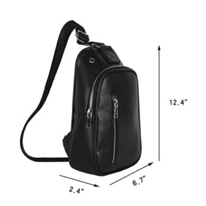 TITILT Leather Sling Bag for Men Chest Bag Waterproof and Multifunctional Comfortable Casual Daypack