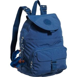 kipling queenie small backpack, delicate blue ii, one size