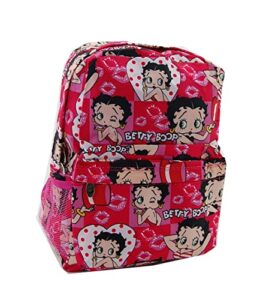 betty boop microfiber 16 inches height backpack (pink)