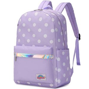 mygreen cartoon dot prints backpacks for girls kids elementary school bags boys nylon bookbag purple