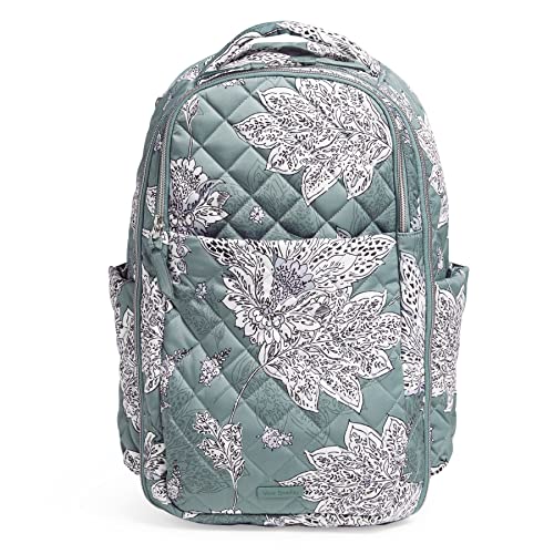 Vera Bradley Performance Twill Backpack Travel Bag, Tiger Lily Blue Oar