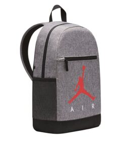 jordan unisex large pack bag 2 pc set backpack (carbon heather), one size (9a0503)