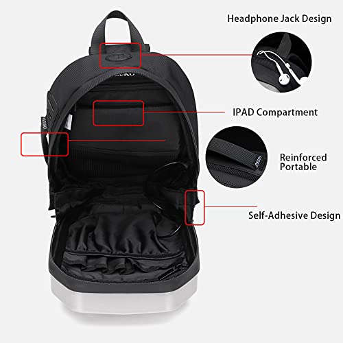 OZUKO Waterproof Sling Backpack Hard Shell Crossbody Shoulder Bag Casual Chest Bag Rucksack, One Strap Travel Sling Bag (Black)