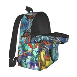 Ennankob dragons fire Backpack 3d Casual Light Weight Bookbags for girls boys Teens