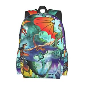 Ennankob dragons fire Backpack 3d Casual Light Weight Bookbags for girls boys Teens