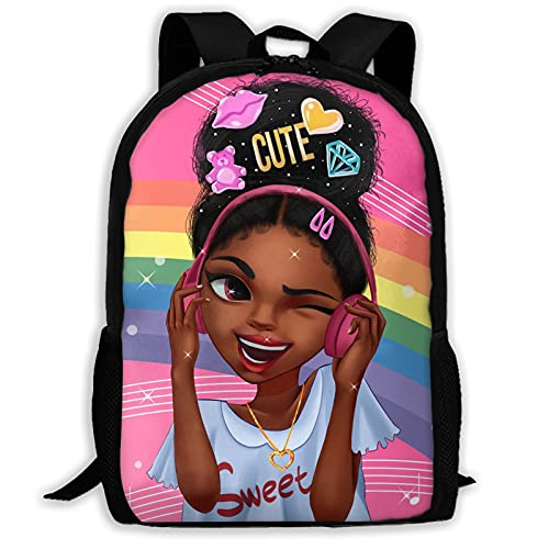 EZYES African American Women School Backpack Black Girl Magic Bookbag For Girls Lightweight Durable