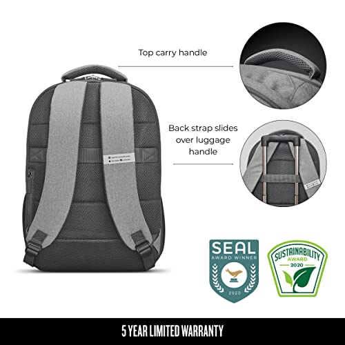 Solo Re:Define Laptop Backpack, Gray, 15.6"