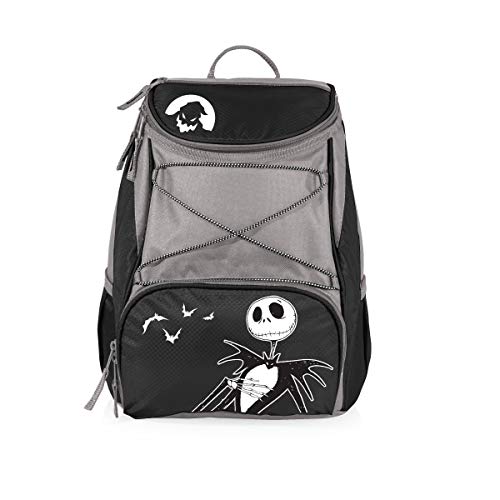 ONIVA - a Picnic Time brand - Disney Nightmare Before Christmas Jack PTX Backpack Cooler - Soft Cooler Backpack - Insulated Lunch Bag, (Black with Gray Accents)