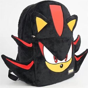 ZBOYZ Sonic Plush Backpack ,17Inch Shadow The Hedgehog Cartoon Toy Travel Student Schoolbag Gifts,for Gifts for Boys Girls