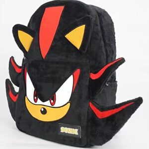 ZBOYZ Sonic Plush Backpack ,17Inch Shadow The Hedgehog Cartoon Toy Travel Student Schoolbag Gifts,for Gifts for Boys Girls