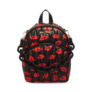 betsey johnson quilty pleasure midi backpack, red
