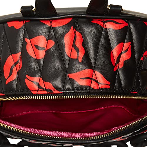 Betsey Johnson Quilty Pleasure Midi Backpack, Red