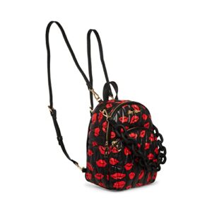 Betsey Johnson Quilty Pleasure Midi Backpack, Red