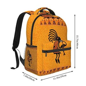 DAHALLAR Backpack Retro Southwestern Native American Indian Tribal Cultural Art Print Bookbags Highschool College Laptop Bag Casual Travel Daypack Hiking Camping