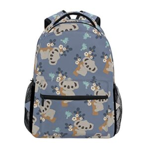 koala floral school backpack for boys girls bookbag travel bag