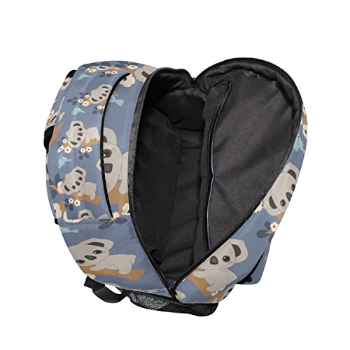 Koala Floral School Backpack for Boys Girls Bookbag Travel Bag