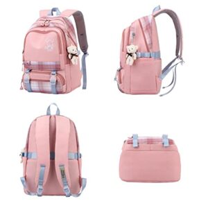 taimowei Kawaii Middle School Cute Back to School Large Capacity College Aesthetic Backpack for Teen Girls (Blue-d)