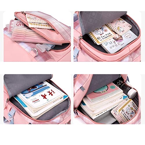 taimowei Kawaii Middle School Cute Back to School Large Capacity College Aesthetic Backpack for Teen Girls (Blue-d)