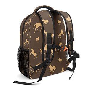 Cute Funny Horse Bag Backpack Personalized Name Waterproof for Boys Gift