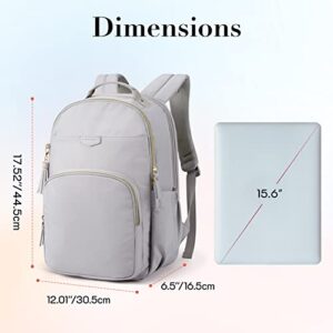 Missnine Laptop Backpack for School Travel Women 15.6 Inch Computer Back Pack with Charging Port Water Repellent Bookbag Lightweight