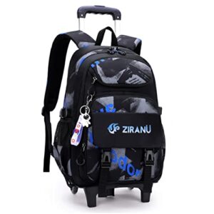 large capacity kids rolling backpack wheeled elementary school bag primary students trolley bookbag for boys